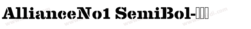 AllianceNo1 SemiBol字体转换